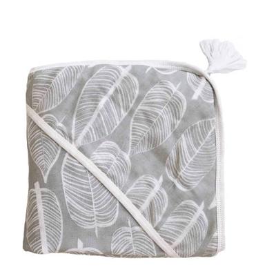 Witlof for kids Beleaf badcape warm grey/wit Witlof for kids Beleaf badcape warm grey/wit