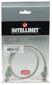 Intellinet 318228 RJ45 Netwerkkabel, patchkabel CAT 5e U/UTP 0.50 m Grijs 1 stuk(s)