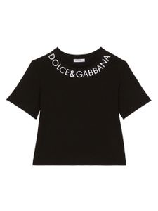 Dolce & Gabbana Kids t-shirt en coton à logo imprimé - Noir