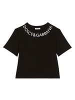 Dolce & Gabbana Kids t-shirt en coton à logo imprimé - Noir - thumbnail