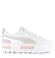 Puma Puma - Mayze Lth Wns | white rose quartz Wit Leer Lage sneakers Dames