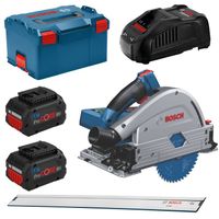 Bosch Blauw GKT 18V-52 GC Professional Accu-invalzaag BITURBO L-Boxx | 2x 5.5Ah accu&apos;s + geleiderail - 0615990M0A