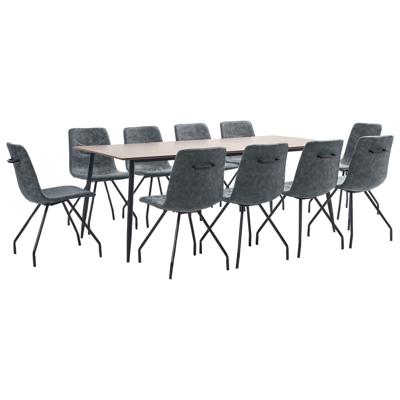 vidaXL 11-delige Eethoek kunstleer zwart vidaXL 11-delige Eethoek kunstleer zwart