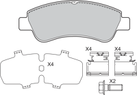 Remblokkenset, schijfrem VALEO, Inbouwplaats: Vooras, u.a. für Citroën, Peugeot, DS, Opel - thumbnail