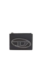 Diesel porte-cartes 1DR en cuir - Noir