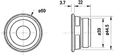 Visaton FRWS 5 - 4 Ohm 2 inch 5 cm Breedband-luidspreker 4 W 4 Ω Zwart