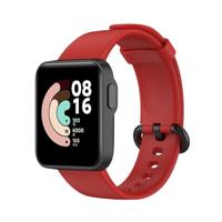 By Qubix - Classic siliconen sportbandje - Rood - Compatible met Xiaomi Mi Watch Lite/Redmi Watch - Compatible Xiaomi bandje