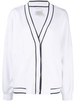 Varley two-tone striped buttoned cardigan - Blanc