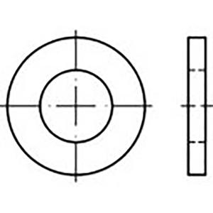 TOOLCRAFT Onderlegring 5 mm 10 mm Staal 1000 stuk(s) TO-6865683