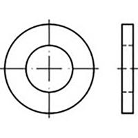 TOOLCRAFT Onderlegring 4 mm 8 mm Staal 1000 stuk(s) TO-6865680