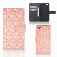 Huawei Ascend P8 Lite Telefoon Hoesje Pattern Orange