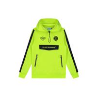 BLACK BANANAS unisex hoodie Anorak Match met logo neon geel