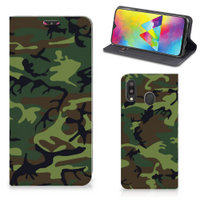 Samsung Galaxy M20 Hoesje met Magneet Army Dark