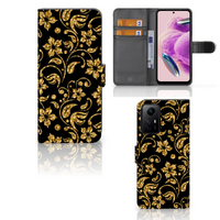 Xiaomi Redmi Note 12S Hoesje Gouden Bloemen