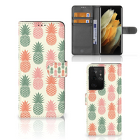 Samsung Galaxy S21 Ultra Book Cover Ananas - thumbnail