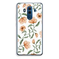 Peachy flowers: Huawei Mate 10 Pro Transparant Hoesje - thumbnail