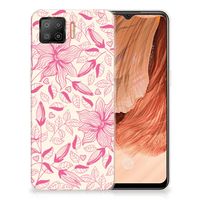 OPPO A73 4G TPU Case Pink Flowers - thumbnail