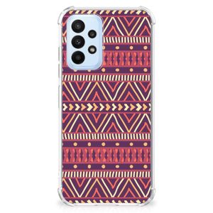 Samsung Galaxy A23 Doorzichtige Silicone Hoesje Aztec Paars