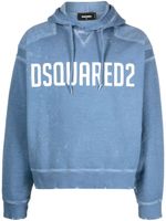 DSQUARED2 hoodie à logo imprimé - Bleu