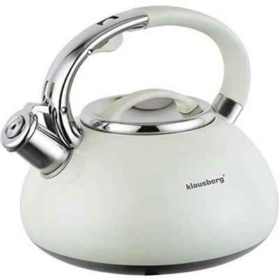 Klausberg KB-7076 - fluitketel - 3L - rvs - alle warmtebronnen - Wit Klausberg KB-7076 - fluitketel - 3L - rvs - alle warmtebronnen - Wit