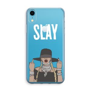 Slay All Day: iPhone XR Transparant Hoesje