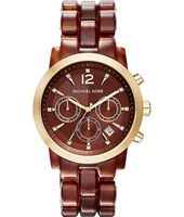 Horlogeband Michael Kors MK6235 Kunststof/Plastic Bruin 22mm