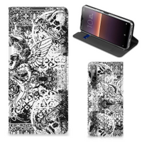 Mobiel BookCase Sony Xperia L4 Skulls Angel