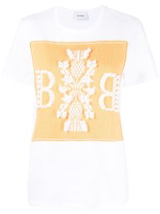 Barrie t-shirt à patch en cachemire - Blanc