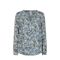 Soyaconcept gebloemde geweven top SC-OAKLYN 2 blauw