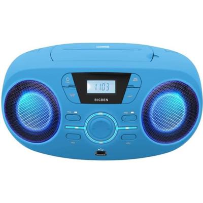 BIGBEN CD61BLUSB Draagbare Radio Cd Usb Blauw + Lichtgevende Luidsprekers BIGBEN CD61BLUSB Draagbare Radio Cd Usb Blauw + Lichtgevende Luidsprekers
