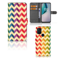 OnePlus Nord N10 Telefoon Hoesje Zigzag Multi Color - thumbnail