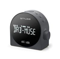 Muse M-185CDB zwarte klokradio DAB+ DUAL alarm radio wekker digitaal
