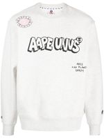 AAPE BY *A BATHING APE® sweat à logo imprimé - Gris - thumbnail