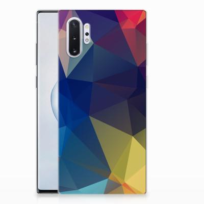 Samsung Galaxy Note 10 Plus TPU Hoesje Polygon Dark Samsung Galaxy Note 10 Plus TPU Hoesje Polygon Dark