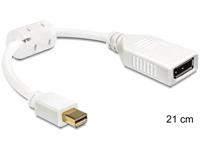 Delock 0403315 DisplayPort Adapter [1x Mini-DisplayPort stekker - 1x DisplayPort bus] Wit Met Ferrietkern - thumbnail