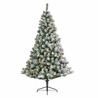 Kunst kerstboom Imperial pine met sneeuw en verlichting 180 cm