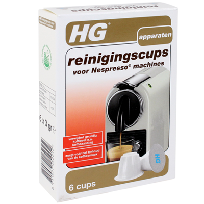 HG Reinigingscups voor Nespresso 6 stuks