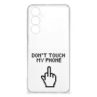 Samsung Galaxy A54 5G Silicone-hoesje Finger Don't Touch My Phone - thumbnail