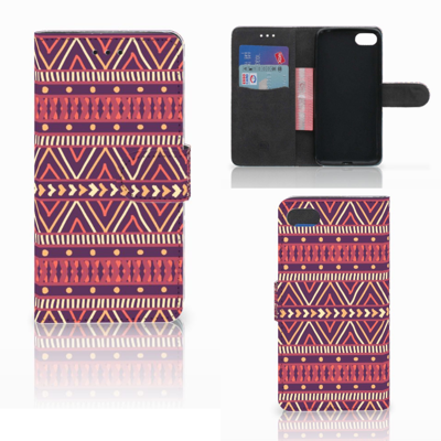 Huawei Y5 2018 Telefoon Hoesje Aztec Paars