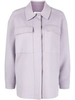 Calvin Klein spread-collar wool shirt jacket - Violet