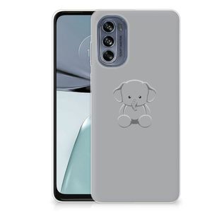 Motorola Moto G62 5G Telefoonhoesje met Naam Grijs Baby Olifant