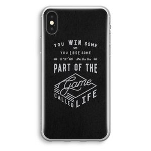 Life: iPhone XS Transparant Hoesje