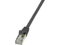 LogiLink CP1073D RJ45 Netwerk Aansluitkabel CAT 5e SF/UTP 5.00 m Zwart Snagless