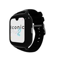 SaveFamily ICONIC PLUS 2 .connected horloge met GPS voor kinderen, WhatsApp, Spotify, AI, videogesprekken, muziek, Bluetooth, App Store, SOS, chatten, beveiligde zone (Gotham Black, Iconic Plus 2)