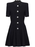 Balmain Ribgebreide mini-jurk - Zwart