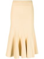 Stella McCartney flared-hem knitted skirt - Jaune