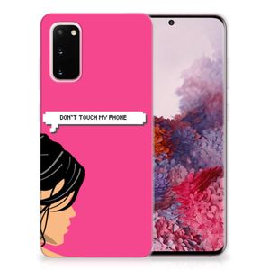 Samsung Galaxy S20 Silicone-hoesje Woman Don't Touch My Phone