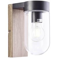 Brilliant Cabar 96372/76 Buitenlamp (wand) E27 Hout (donker), Zwart - thumbnail