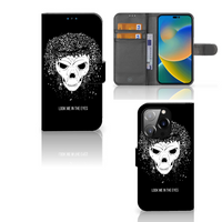 Telefoonhoesje met Naam iPhone 14 Pro Skull Hair