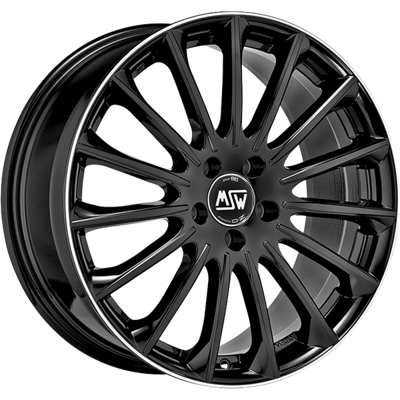 MSW 30 Zwart met gepolijste rand